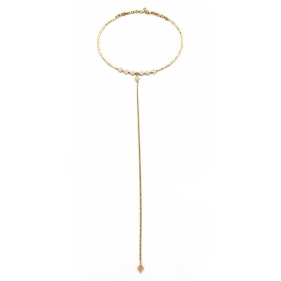 Vanessa Mooney Jewelry - NEW Vanessa Mooney GOLD beaded double strand lariat elysee Choker Necklace